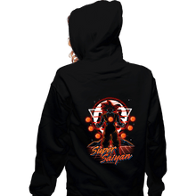 Load image into Gallery viewer, Shirts Zippered Hoodies, Unisex / Small / Black Retro Super Saiyan
