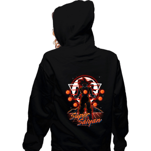 Shirts Zippered Hoodies, Unisex / Small / Black Retro Super Saiyan