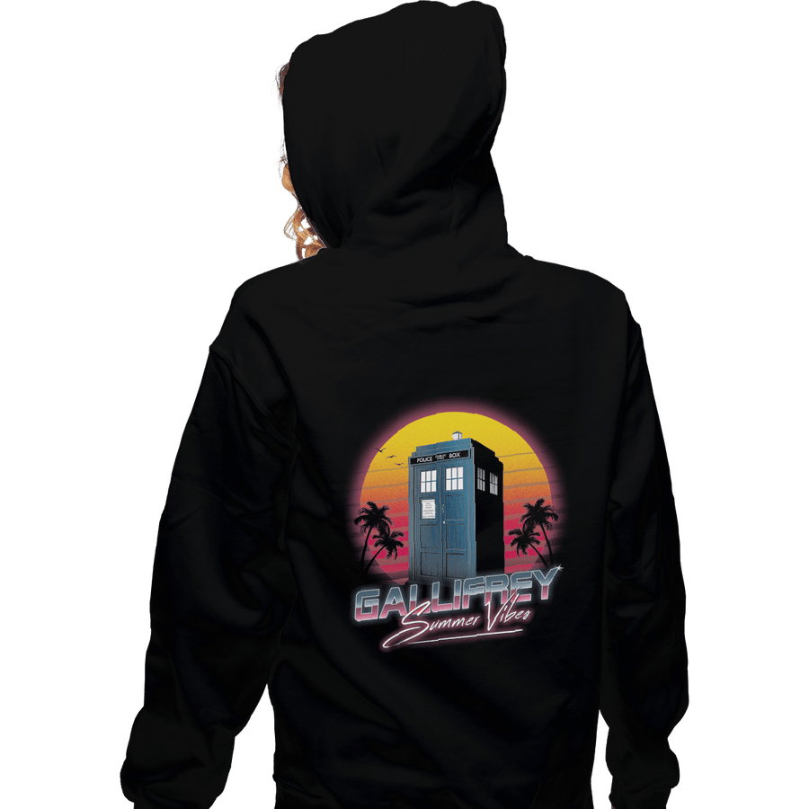 Shirts Pullover Hoodies, Unisex / Small / Black Gallifrey Summer Vibes