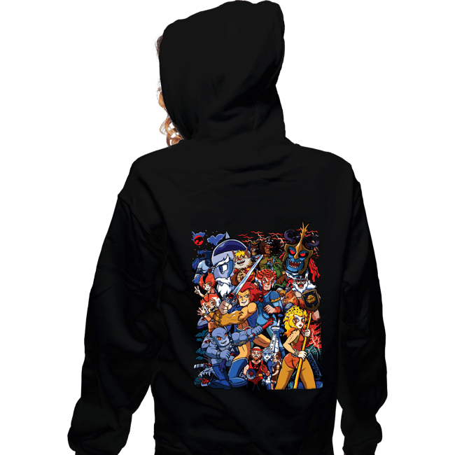 Daily_Deal_Shirts Zippered Hoodies, Unisex / Small / Black Thundercats VS Pilgrim