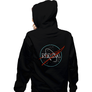 Shirts Zippered Hoodies, Unisex / Small / Black Neon NASA