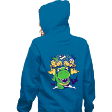 Load image into Gallery viewer, Daily_Deal_Shirts Zippered Hoodies, Unisex / Small / Royal Blue Caveman Duo
