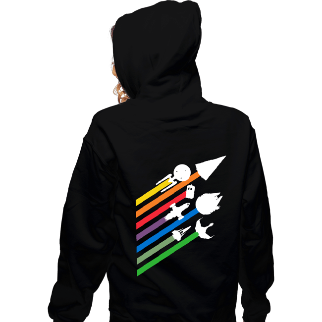 Shirts Zippered Hoodies, Unisex / Small / Black Scifi Streaks