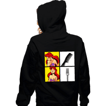 Load image into Gallery viewer, Shirts Zippered Hoodies, Unisex / Small / Black Mermaid Approves The Dinglehopper
