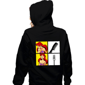 Shirts Zippered Hoodies, Unisex / Small / Black Mermaid Approves The Dinglehopper