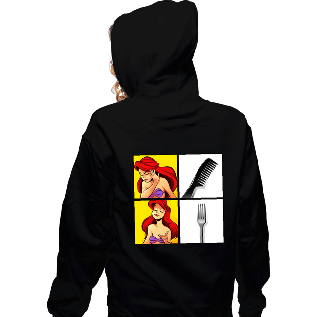 Shirts Zippered Hoodies, Unisex / Small / Black Mermaid Approves The Dinglehopper
