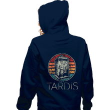 Load image into Gallery viewer, Shirts Zippered Hoodies, Unisex / Small / Navy Vintage Tardis
