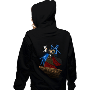 Daily_Deal_Shirts Zippered Hoodies, Unisex / Small / Black The Rabbit King