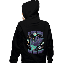 Load image into Gallery viewer, Shirts Zippered Hoodies, Unisex / Small / Black Black Cats Are The Best
