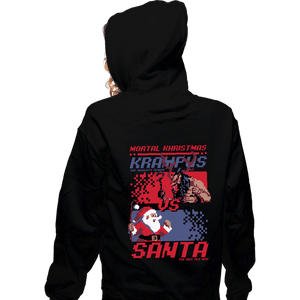 Daily_Deal_Shirts Zippered Hoodies, Unisex / Small / Black Christmas Fight