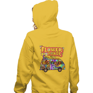 Last_Chance_Shirts Zippered Hoodies, Unisex / Small / White Flower Power