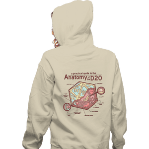 Secret_Shirts Zippered Hoodies, Unisex / Small / White D20 Anatomy