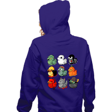 Load image into Gallery viewer, Secret_Shirts Zippered Hoodies, Unisex / Small / Violet Ducky Halloween
