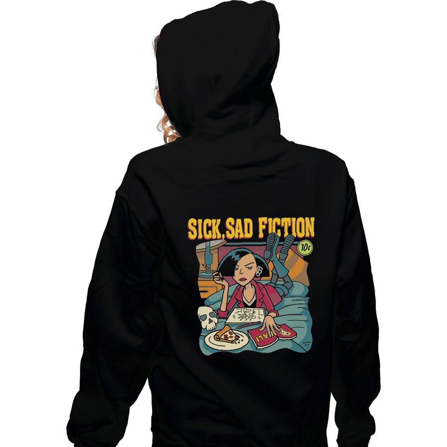 Shirts Zippered Hoodies, Unisex / Small / Black Sick Sad Fiction