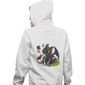 Shirts Zippered Hoodies, Unisex / Small / White Dragon Ink