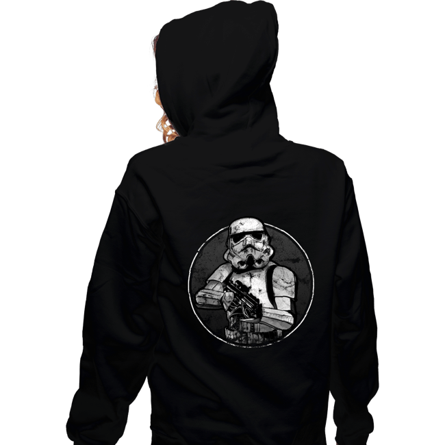Shirts Zippered Hoodies, Unisex / Small / Black Retro Trooper
