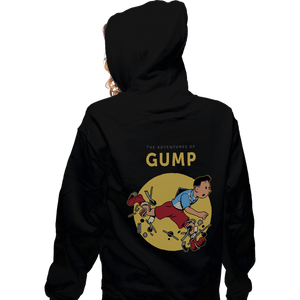 Daily_Deal_Shirts Zippered Hoodies, Unisex / Small / Black The Adventures Of Gump