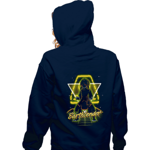 Shirts Zippered Hoodies, Unisex / Small / Navy Retro Earthbender