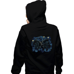 Secret_Shirts Zippered Hoodies, Unisex / Small / Black Starry Alien