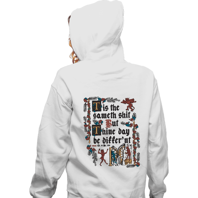 Daily_Deal_Shirts Zippered Hoodies, Unisex / Small / White Illuminated Shiteth