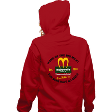 Load image into Gallery viewer, Secret_Shirts Zippered Hoodies, Unisex / Small / Red McDowells

