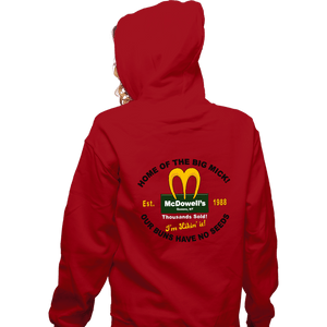 Secret_Shirts Zippered Hoodies, Unisex / Small / Red McDowells