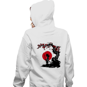 Shirts Zippered Hoodies, Unisex / Small / White Saiyan Under The Sun