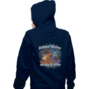 Shirts Zippered Hoodies, Unisex / Small / Navy Holmes and Watson