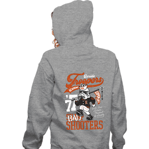 Daily_Deal_Shirts Zippered Hoodies, Unisex / Small / Sports Grey Troopers Academy