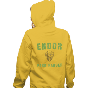 Shirts Zippered Hoodies, Unisex / Small / White Endor Park Ranger