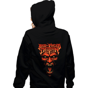 Shirts Zippered Hoodies, Unisex / Small / Black Red Faced Devil
