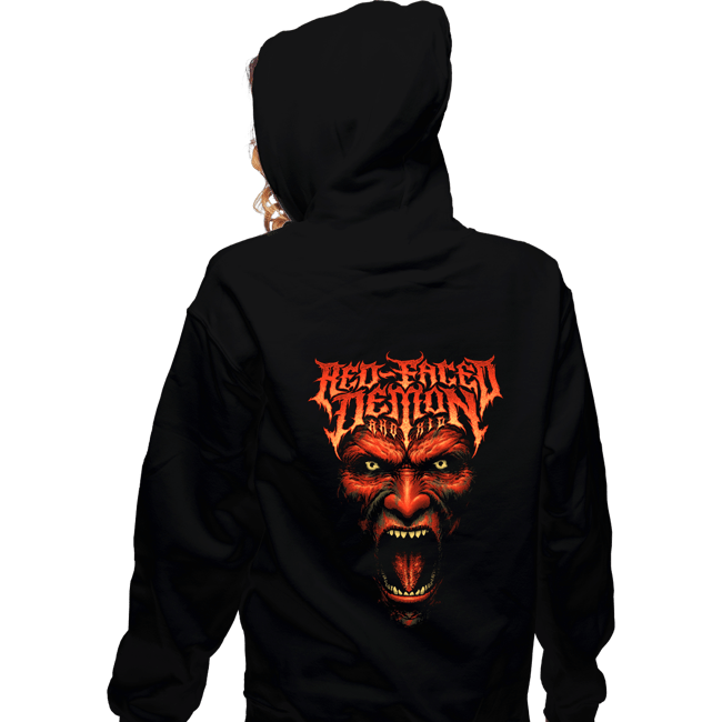Shirts Zippered Hoodies, Unisex / Small / Black Red Faced Devil