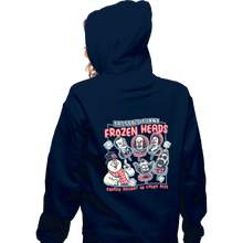 Load image into Gallery viewer, Daily_Deal_Shirts Zippered Hoodies, Unisex / Small / Navy Frozen Heads
