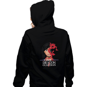 Shirts Pullover Hoodies, Unisex / Small / Black The Girl With The Dragon Guardian