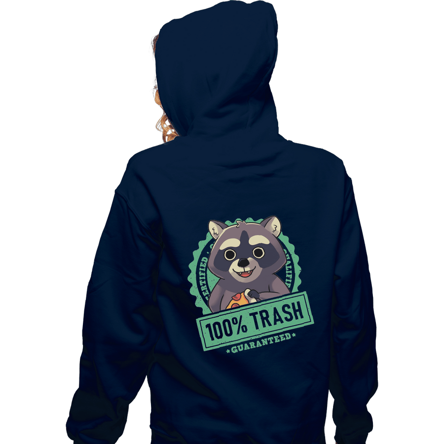Shirts Zippered Hoodies, Unisex / Small / Navy 100% Trash