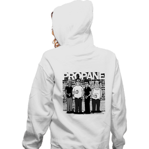 Daily_Deal_Shirts Zippered Hoodies, Unisex / Small / White Propane