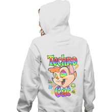 Load image into Gallery viewer, Shirts Zippered Hoodies, Unisex / Small / White Faux Paw the Techno Cat
