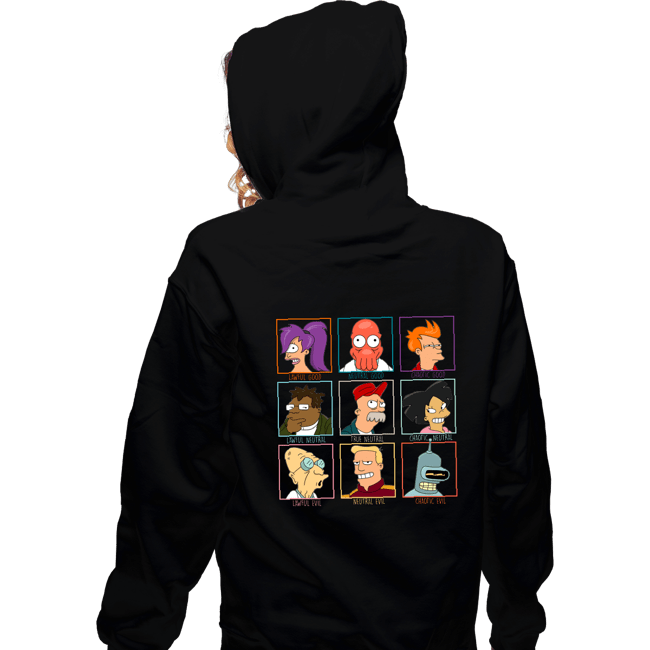 Daily_Deal_Shirts Zippered Hoodies, Unisex / Small / Black Moral Alignment Chart