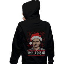 Load image into Gallery viewer, Shirts Zippered Hoodies, Unisex / Small / Black Let It Snow
