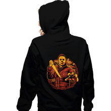 Load image into Gallery viewer, Daily_Deal_Shirts Zippered Hoodies, Unisex / Small / Black The Haddonfield Slasher
