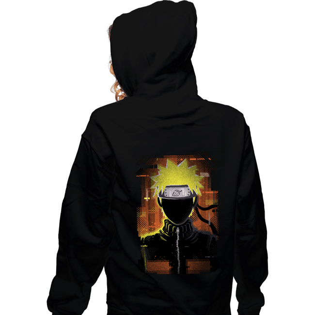 Shirts Zippered Hoodies, Unisex / Small / Black Glitch Naruto