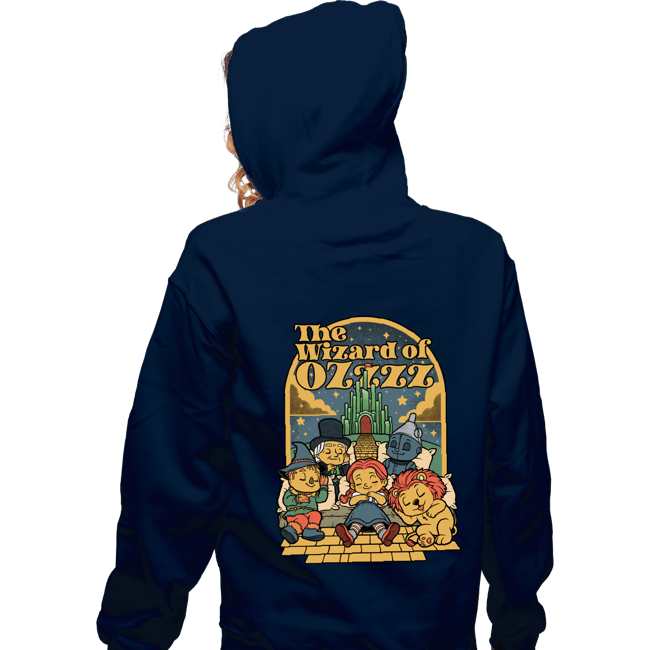 Daily_Deal_Shirts Zippered Hoodies, Unisex / Small / Navy The Wizard Of Sleep
