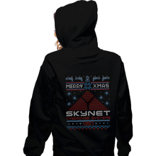 Load image into Gallery viewer, Daily_Deal_Shirts Zippered Hoodies, Unisex / Small / Black Happy Cyber Xmas
