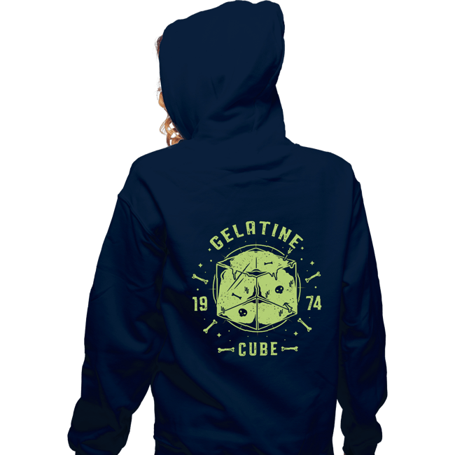 Shirts Zippered Hoodies, Unisex / Small / Navy Gelatine Cube