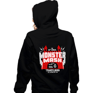Daily_Deal_Shirts Zippered Hoodies, Unisex / Small / Black Monster Mash
