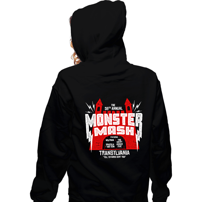 Daily_Deal_Shirts Zippered Hoodies, Unisex / Small / Black Monster Mash