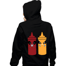 Load image into Gallery viewer, Secret_Shirts Zippered Hoodies, Unisex / Small / Black X Sauce
