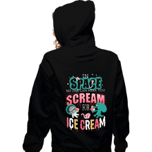 Load image into Gallery viewer, Daily_Deal_Shirts Zippered Hoodies, Unisex / Small / Black Scream for Ice Cream

