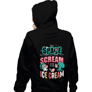 Daily_Deal_Shirts Zippered Hoodies, Unisex / Small / Black Scream for Ice Cream