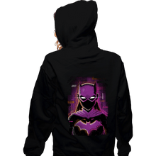 Load image into Gallery viewer, Daily_Deal_Shirts Zippered Hoodies, Unisex / Small / Black Glitch Batgirl
